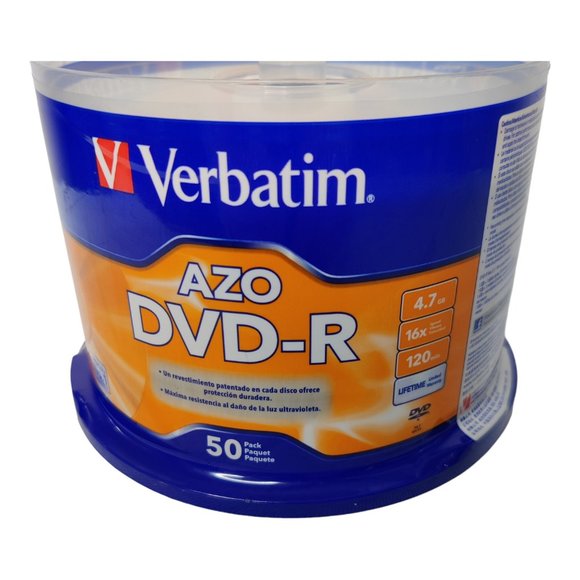 Sealed! 50 Pack Verbatim AZO DVD-R 4.7GB 16x Speed 120 Minute - Picture 5 of 5